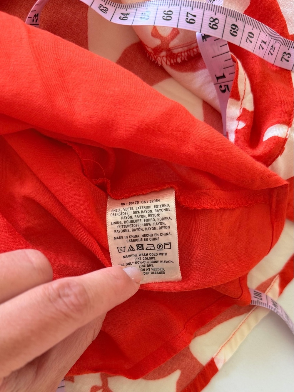 Maeve for Anthropologie orange and white bird print dress sz XS - Picture 7 of 7